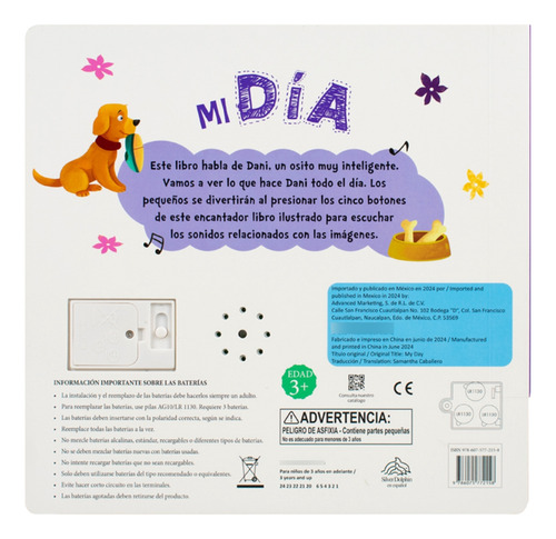 Combo 2 Libros Infantiles 5 Sonidos Botones De Silicona