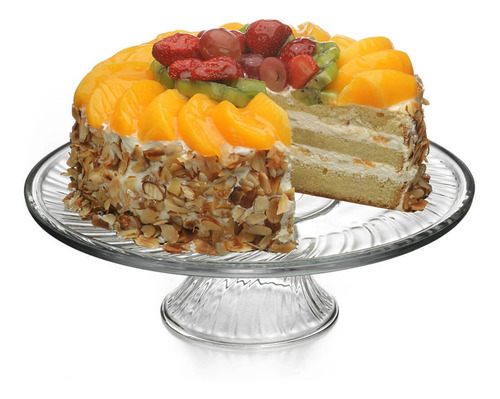 Plato Torta De Vidrio C/pie 31 Cm. Libbey