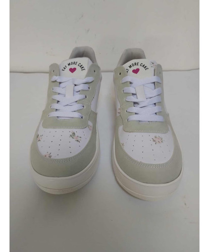 Tenis Blanco/beige Loly In The Sky Dama Talla 25.5mx Midge