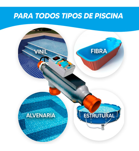 Aquecedor Piscina 40000lt Auto Mod. Celular 220v App Wi-fi