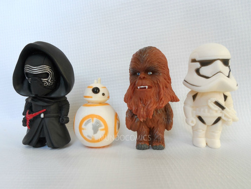 Colección De 4 Minifiguras De Star Wars 7cm