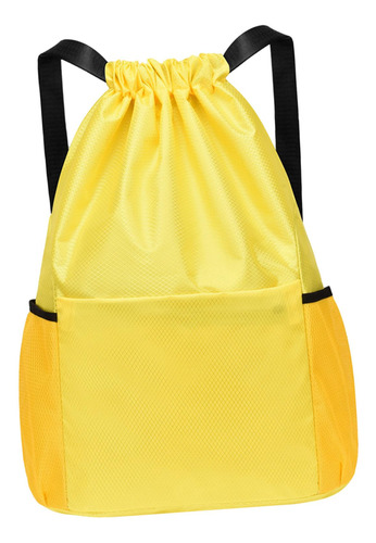 Mochila Deportiva Con Cordón, Mochila Práctica Amarillo