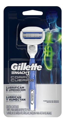 Aparelho Gillette Mach3 Corpo Recarregável 