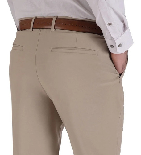 Imagen 4 de 5 de Pantalón Yale Hombre Vestir Liso Sin Pinzas Recto Marquiz