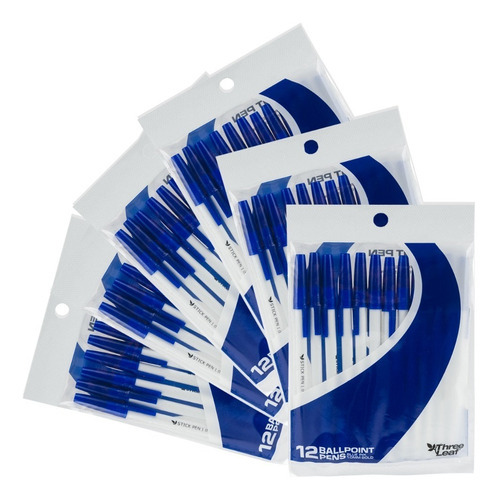 Pack De 6 X 12 Boligrafos Tapa Ventilada Oficina Escuelas Color De La Tinta Azul