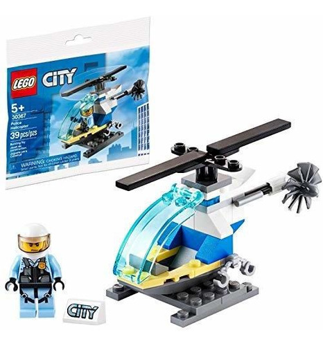 City Minifigure Polybag Police Helicóptero Con Piloto ...