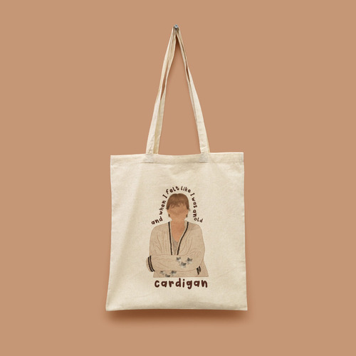 Tote Bag-bolsa Ecológica, Taylor Swift Cardigan- And When I.