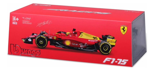 Auto Fórmula 1 Ferrari F1-75 Escala 1:24 Monza Leclerc Sainz