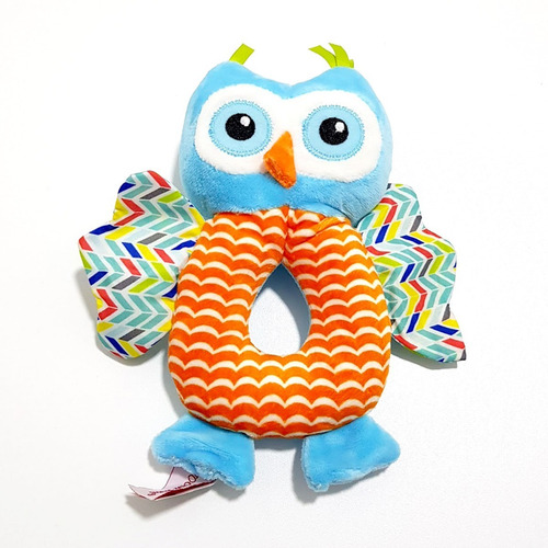 Imagen 2 de 2 de Peluche Sonajero Búho Juguete Para Bebé Local My Baby Toys