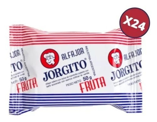 Alfajor Jorgito Fruta 50g - Caja X 24un