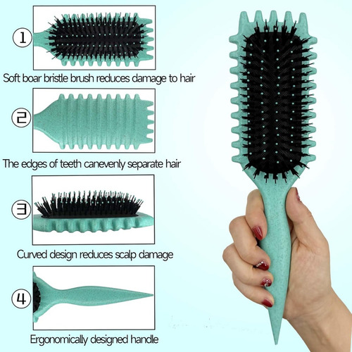 Pincel Definidor De Rizos Candybrush Premium Boar Bristle Cu