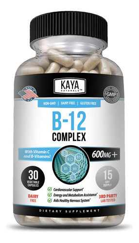 Kaya Naturals Complejo B-12 | Suplemento Multivitamnico Para