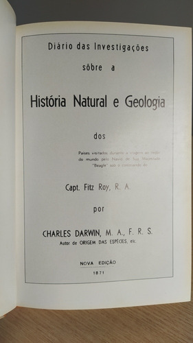 Viagem De Um Naturalista Ao Redor Do Mundo - Darwin (Usado)