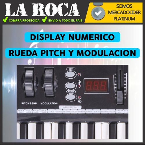 Imagen 4 de 10 de Teclado Controlador Parquer Midi490c Midi Usb 49 Teclas - Cuotas