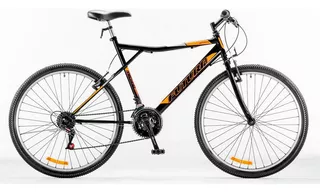 Bicicleta Mountain Bike Rodado 26 Futura Negra Y Naranja