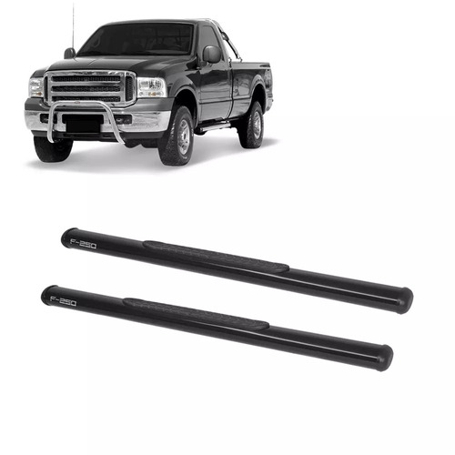 Estribo F250 Cs Oblongo 2005 A 2012 Preto