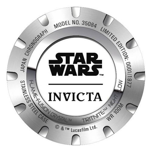 Unico Reloj Invicta Ed Limitada Star Wars Tiempo Exacto * (Reacondicionado)