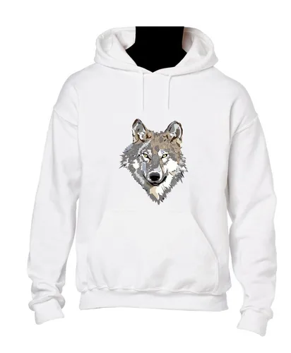 Buso Buzo Unisex Lobo Acuarela (personalizado El Tuyo)