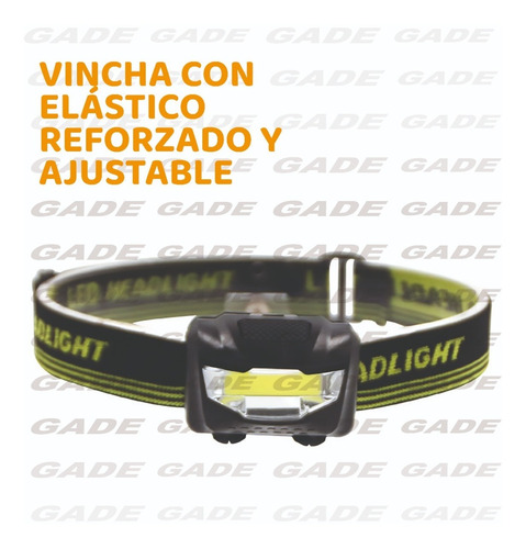 Linterna Vincha Minero 1 Led Cob 3w Led Alta Potencia Jieli