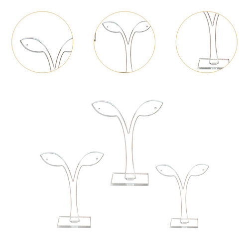 3x Pantallador De Pendientes Joyería De Joyería Rack Claro