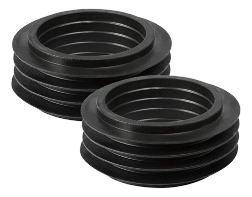 Parte De Sellado En Forma De Cono De Goma, Color Negro, 2 Pi