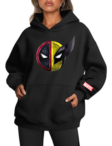 Buzo Hoodie De Deadpool & Wolverine 3 Unisex Marvel 