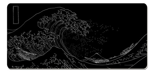 Mousepad Gammer / Dibujo Cad Xxl - Gran Ola - Hokusai - 05 