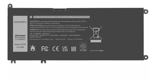 Bateria Para Dell 33ydh W7nkd Pvht1 81pf3 081pf3 P30e