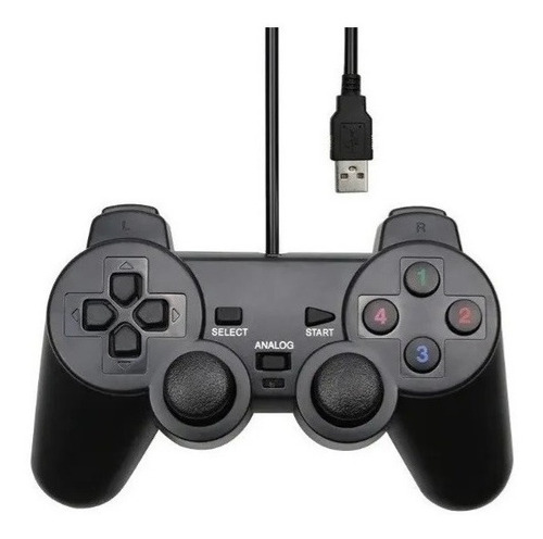 Controle Dualshock Com Fio  Vibração Usb Ps3 Playstation Pc
