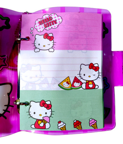 Libreta De Notas Hello Kitty, Con Hojas Decoradas