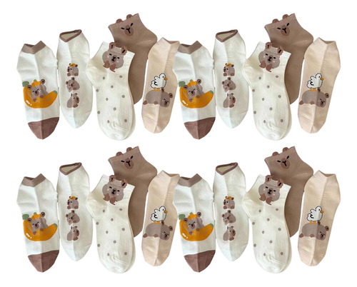 Capybara Calcetines Cortos Confort Mujer 20 Pares