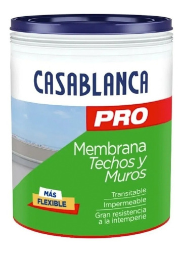 Membrana Liquida Techos Y Muros Casablanca 20k Zero-r.mejia