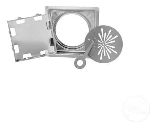 Ralo Oculto 10x10 Cm Inox 304 Com Telinha