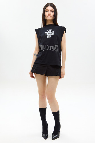 Musculosa Bullbenny Regular Fit Playera Estampada Negro