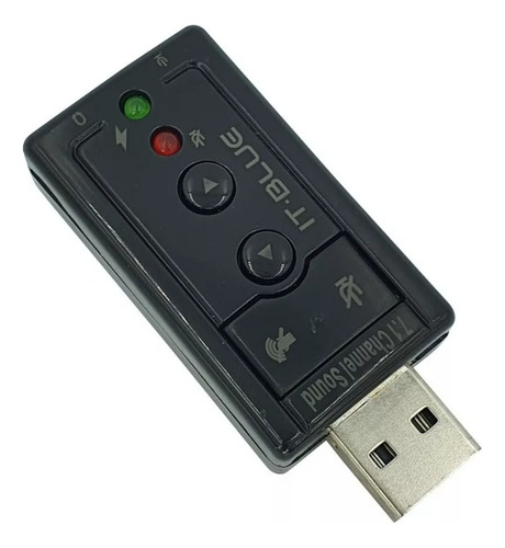 Placa De Som Usb 7.1 Adaptador De Audio P2 Fone Pc Notebook