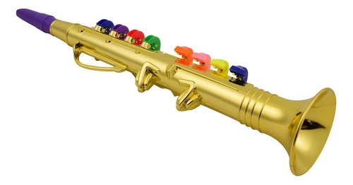 Clarinete Musical Props Instrumento Oro Oro Los 40x9.5x21cm