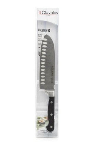 Imagen 3 de 4 de Cuchillos Santoku Alveolado 18 Cm Uniblock 3 Claveles 1125