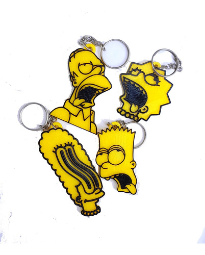 Llaveros Los Simpsons X4 Unidades Souvenir