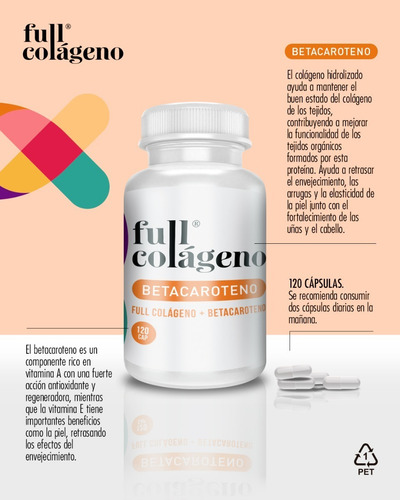 Imagen 2 de 2 de Colageno Betacaroteno 120 Caps