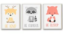 Comprar 3 Cuadros Con Marco De 30 X 40  Bebé, Decoración Infantil
