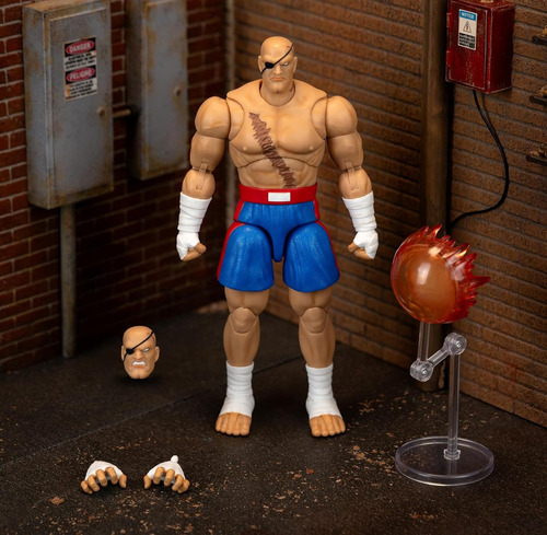 Figura Sagat Street Fighter2 Jada Toys Deluxe
