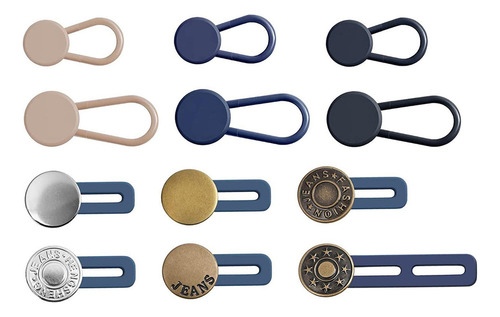 - Extensor De Cintura Para Pantalones, 12 Unidades, Sin