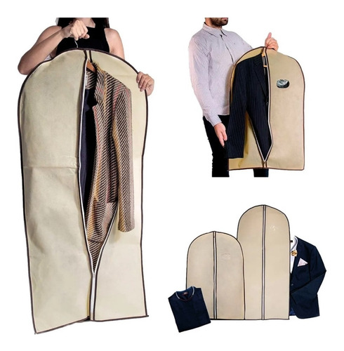 Imagen 2 de 3 de Funda Para Vestidos Trajes Ternos Chaquetas Abrigo (15774-7)