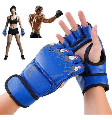 Guantes De Boxeo Con Entrenamiento De Medio Dedo Kickboxing