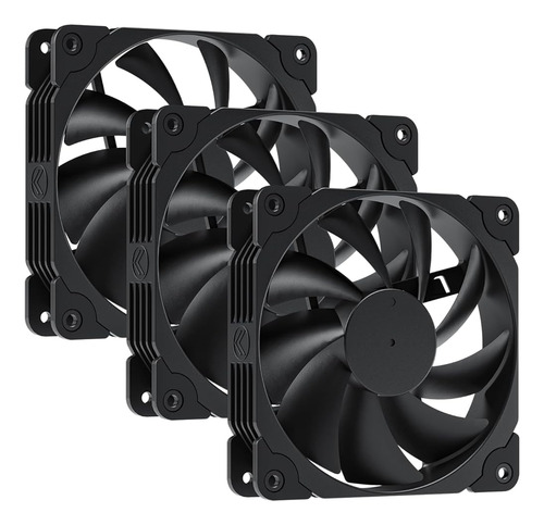 Vetroo 3 Pack Negro 120mm Caja De Pc Ventiladores Alto Flujo