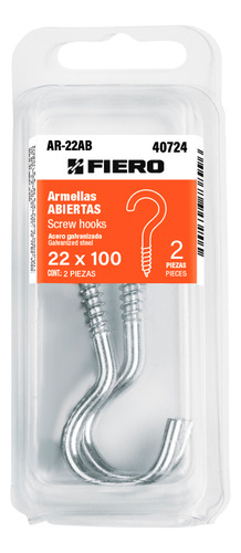 Blíster Con 2 Armellas Abiertas De 22 X 100 40724 Fiero