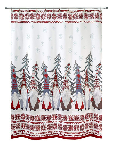 Avanti Linens Cortina Ducha Coleccion Christma Gnome