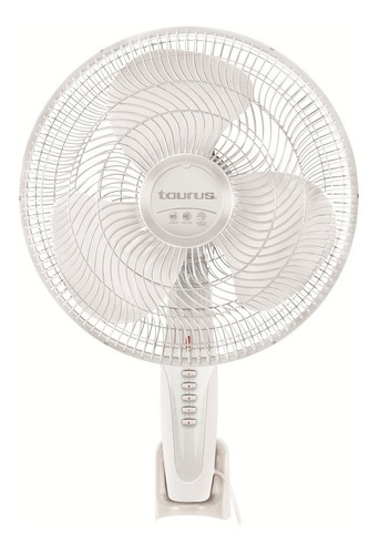 Imagen 1 de 2 de Ventilador de pared Taurus Bolt blanco con aspas de plástico, 16" de diámetro