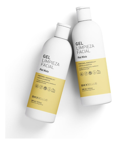 Gel Limpieza Facial Piel Mixta Sin Parabenos 300ml Biobellus