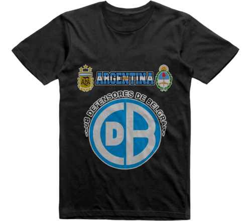 Remera Infantil Negra Defensores De Belgrano Monte Caseros